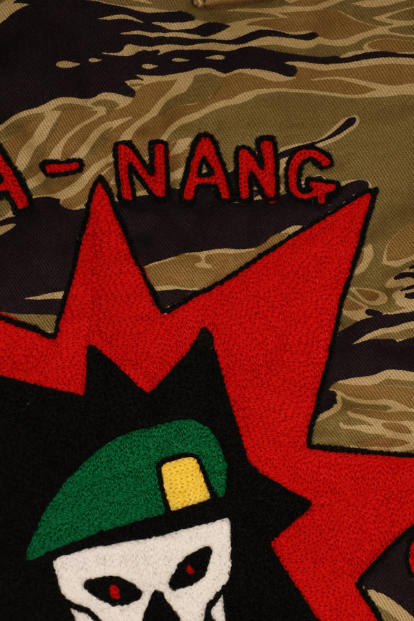 MILITARIA 1911 GOLD TIGER STRIPE Helmet bag 沖縄製　ハンドミシン刺繍バッグ