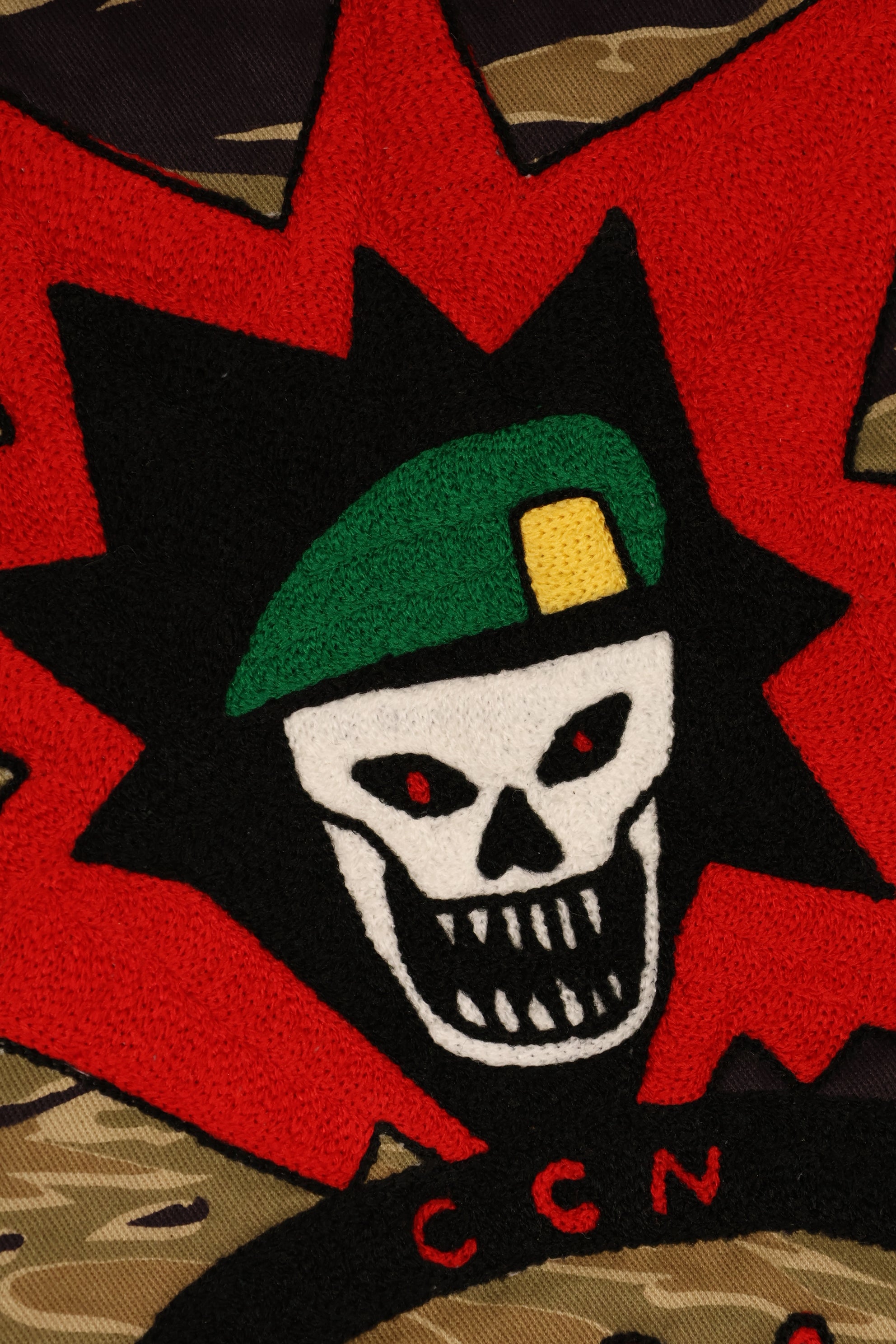 MILITARIA 1911 GOLD TIGER STRIPE Helmet bag 沖縄製　ハンドミシン刺繍バッグ