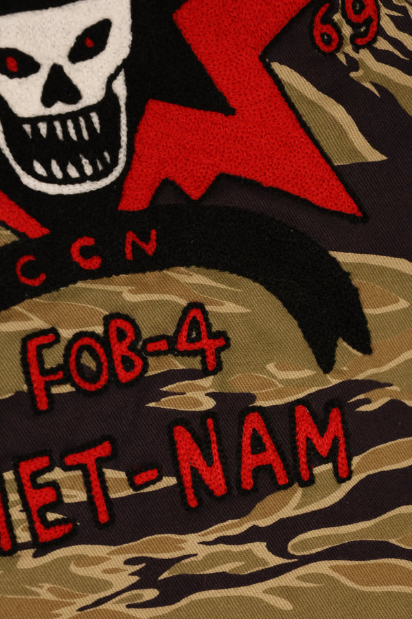 MILITARIA 1911 GOLD TIGER STRIPE Helmet bag 沖縄製　ハンドミシン刺繍バッグ