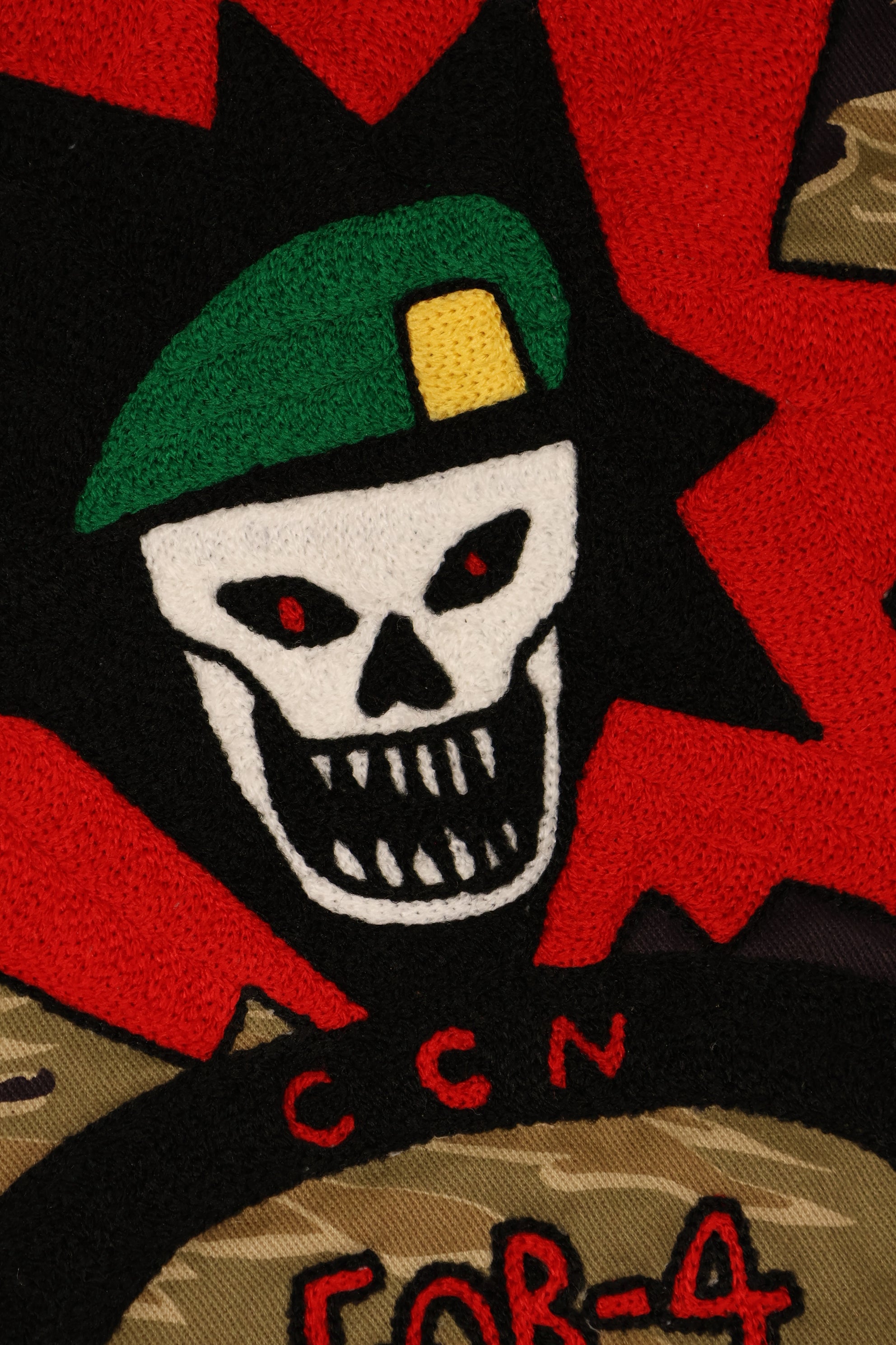 MILITARIA 1911 GOLD TIGER STRIPE Helmet bag 沖縄製　ハンドミシン刺繍バッグ