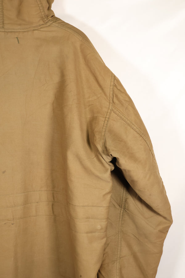 1940s, WWII, U.S. Navy, N-1 Deck Coat, Hooded Jacket, Faded, Stenciled, Used