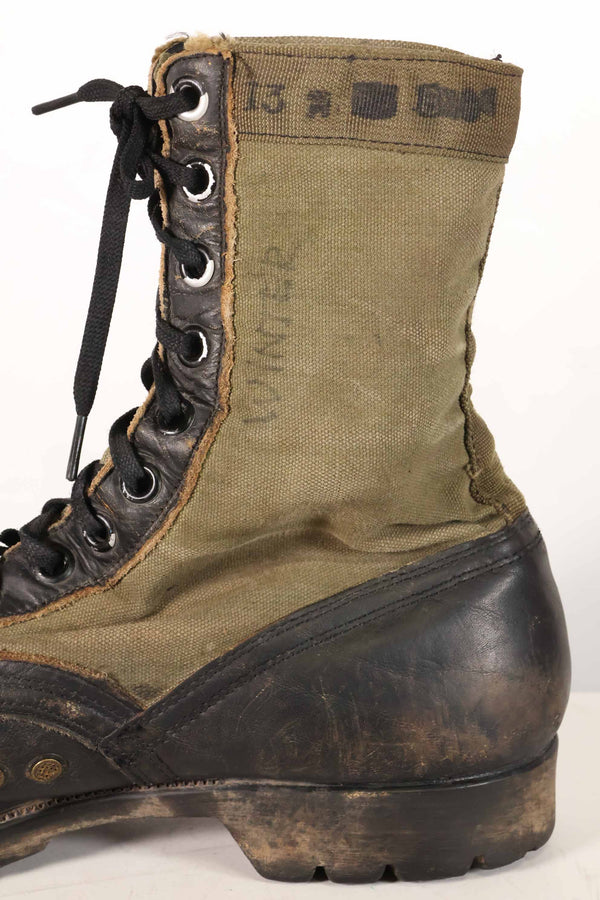 1964 Contract 2nd Model U.S. Army Jungle Boots Vibram Sole 13R Used