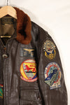 Late 1940s  55J14  U.S. Navy  G-1  Flight Jacket  Very early model  With patches  Rare item