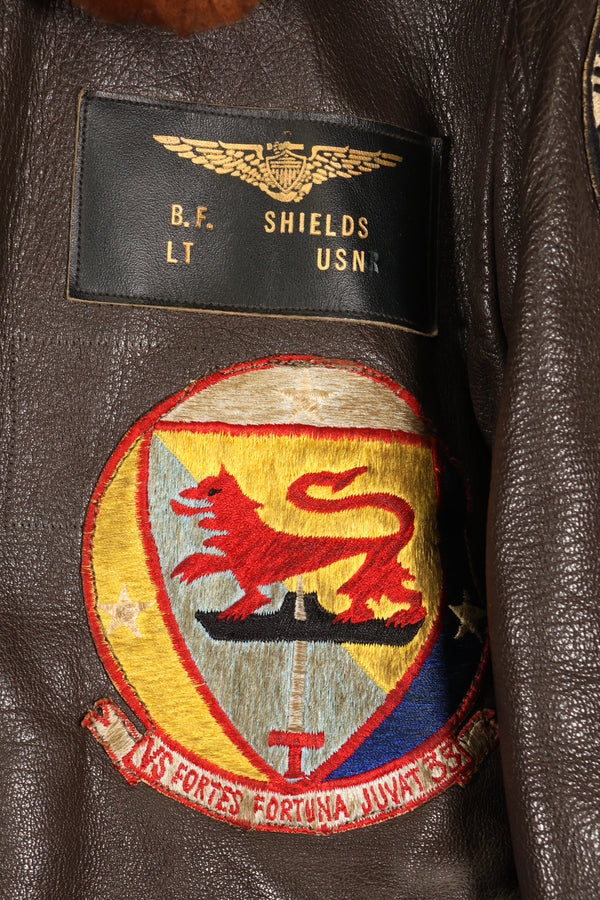 Late 1940s  55J14  U.S. Navy  G-1  Flight Jacket  Very early model  With patches  Rare item