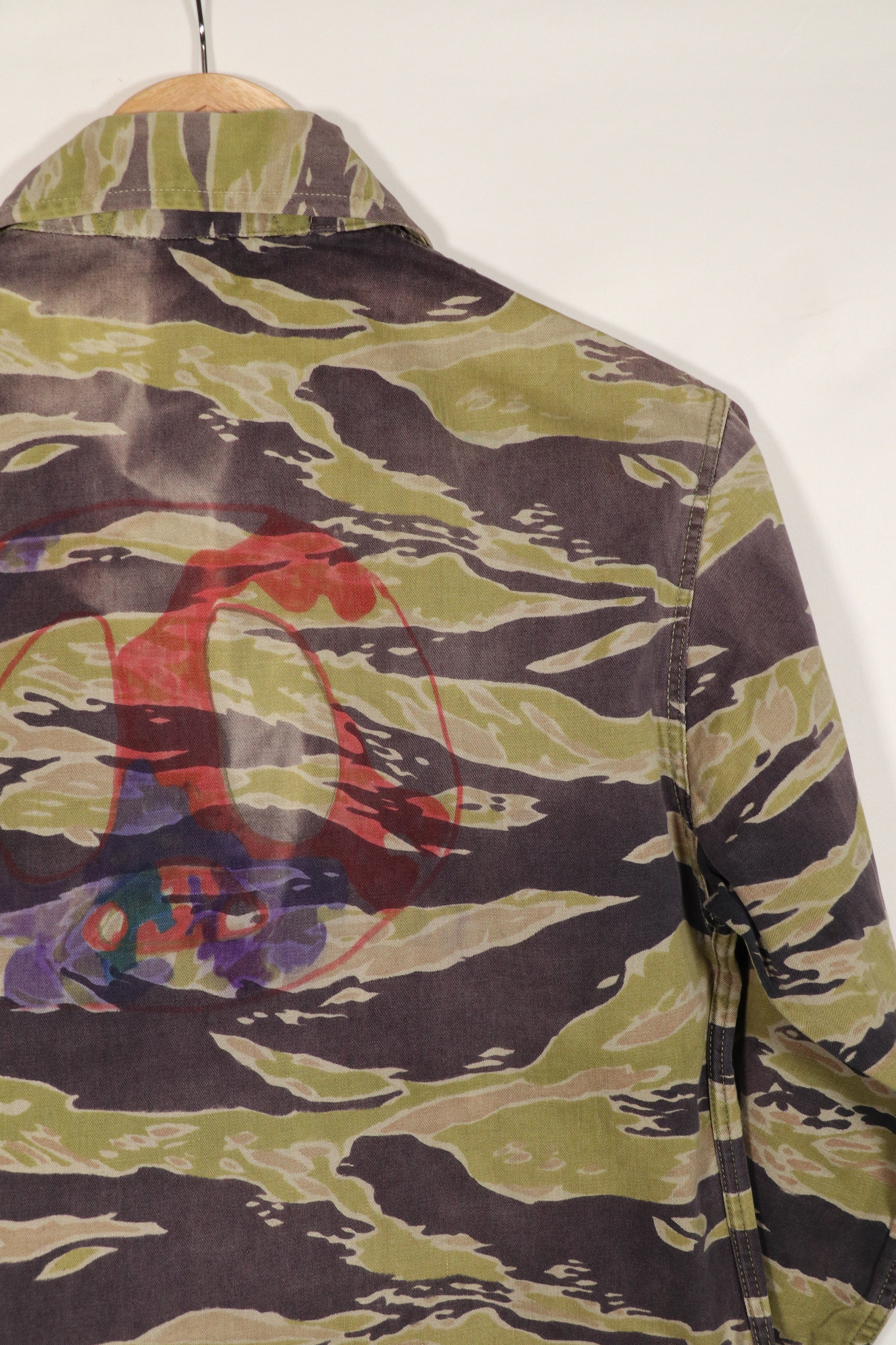 正品二手重磅二战后期虎纹衬衫。