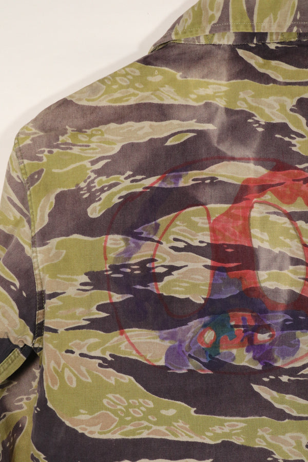 正品二手重磅二战后期虎纹衬衫。