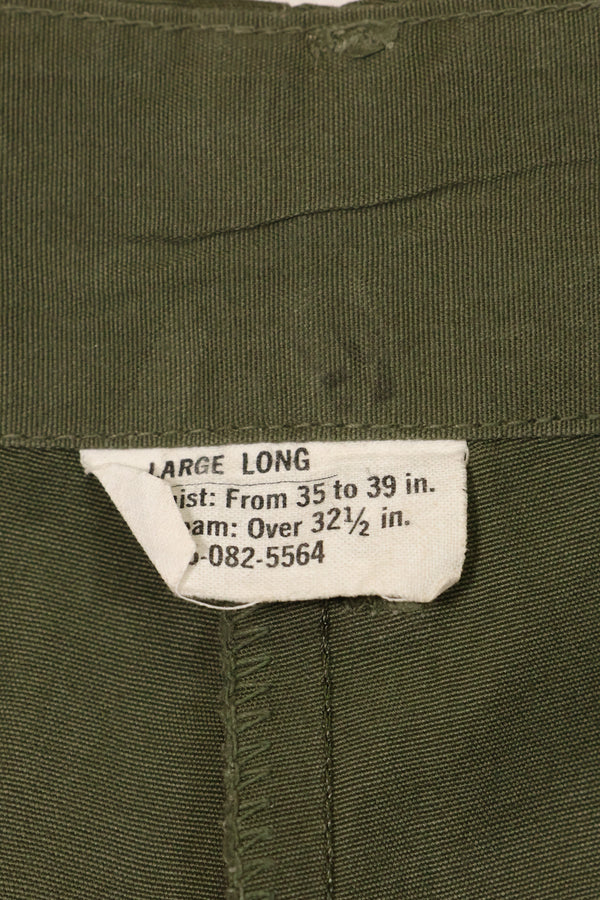 1967年契約　3rd Model ノンリップストップ　ジャングルファティーグ　パンツ　L-L　中古品