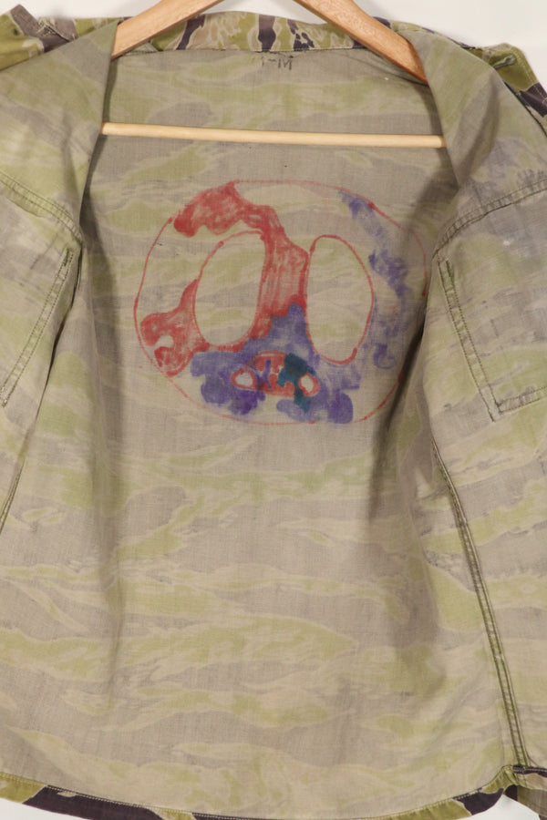 正品二手重磅二战后期虎纹衬衫。