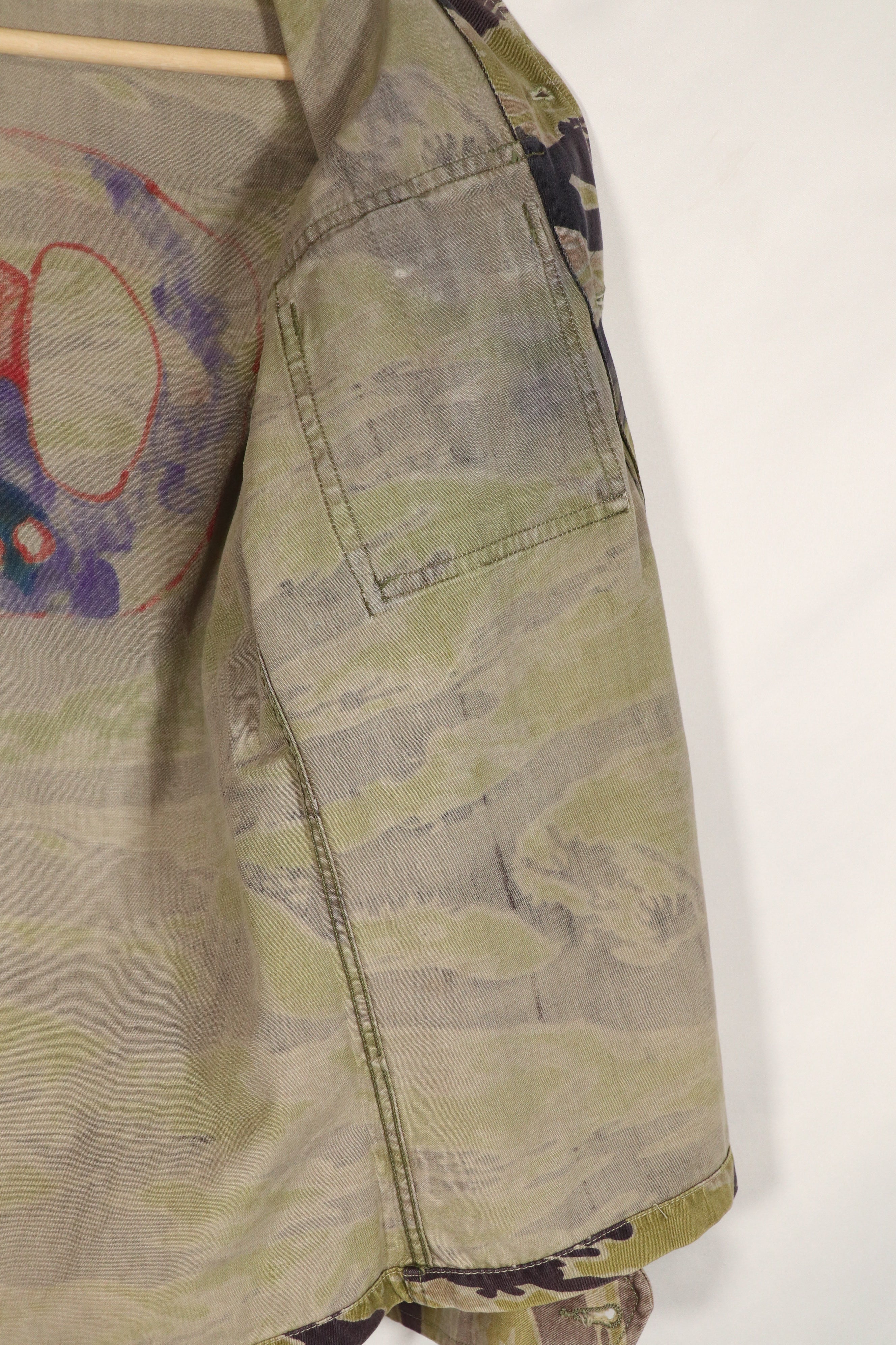 正品二手重磅二战后期虎纹衬衫。