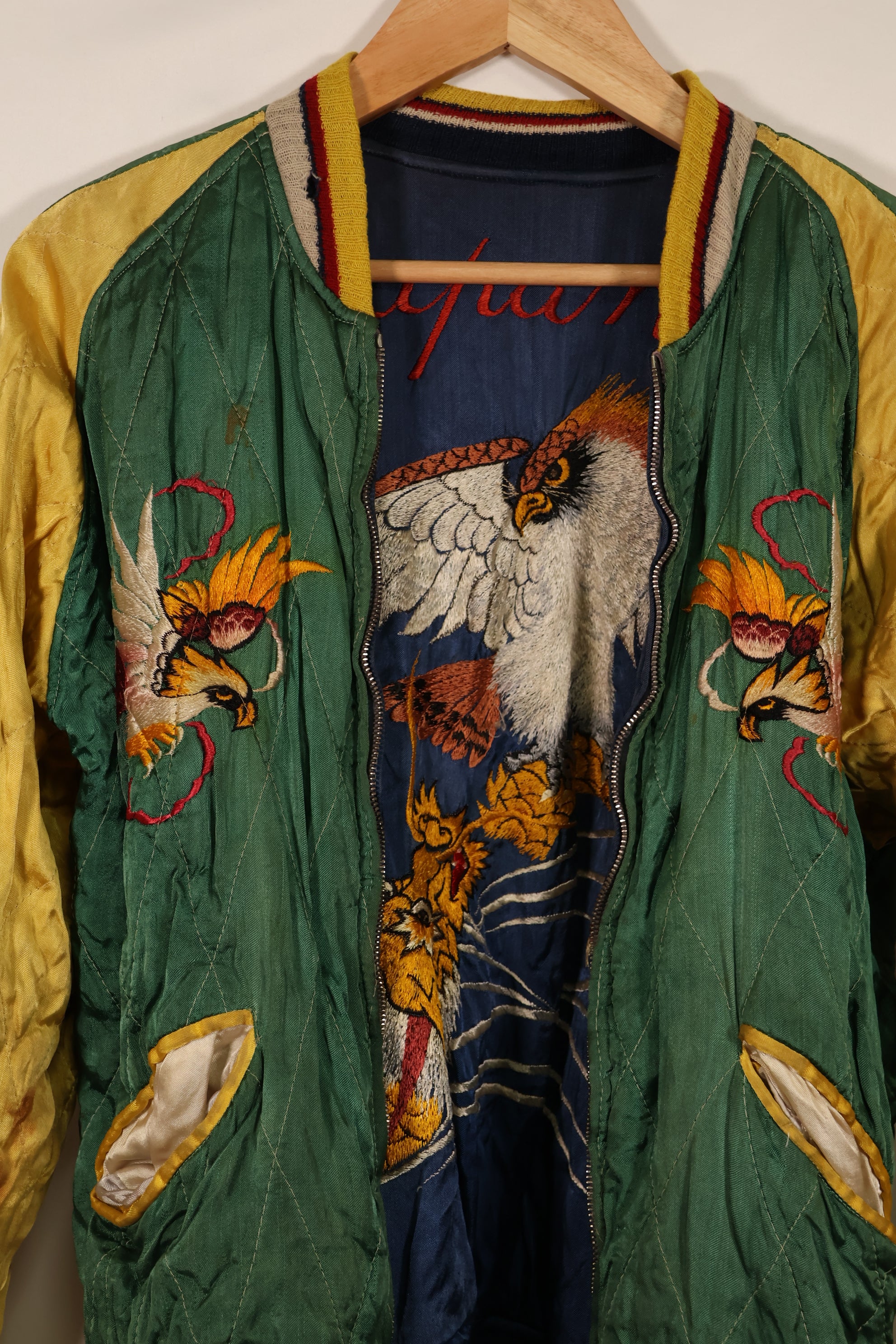 実物　1950年代初頭　Japan Jacket　レア刺繍　パイピング付き　中古品　ジッパー破損あり