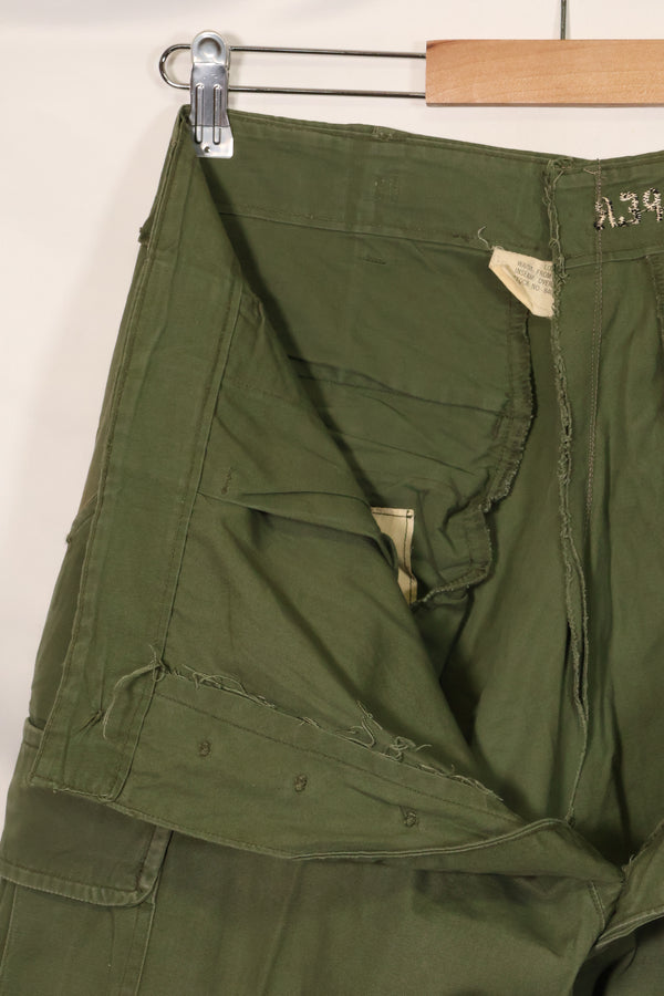 1967年契約　3rd Model ノンリップストップ　ジャングルファティーグ　パンツ　L-L　中古品　B