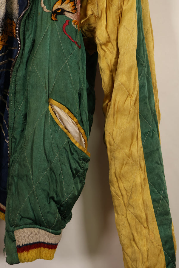実物　1950年代初頭　Japan Jacket　レア刺繍　パイピング付き　中古品　ジッパー破損あり