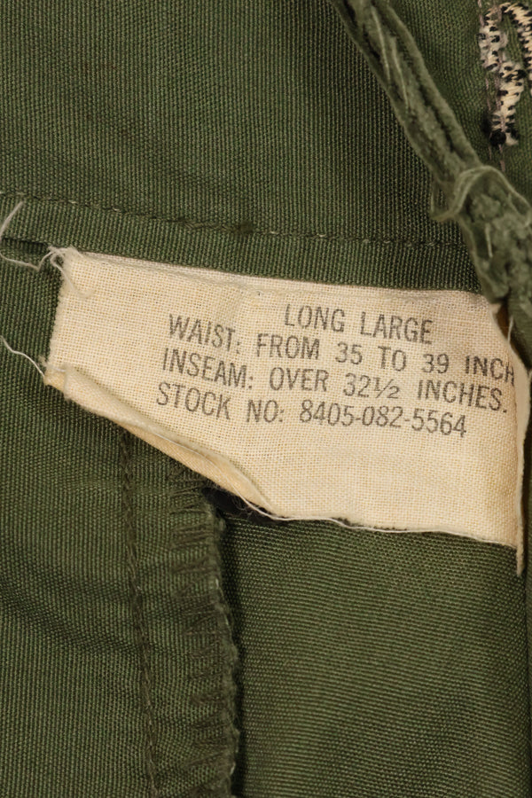 1967年契約　3rd Model ノンリップストップ　ジャングルファティーグ　パンツ　L-L　中古品　B