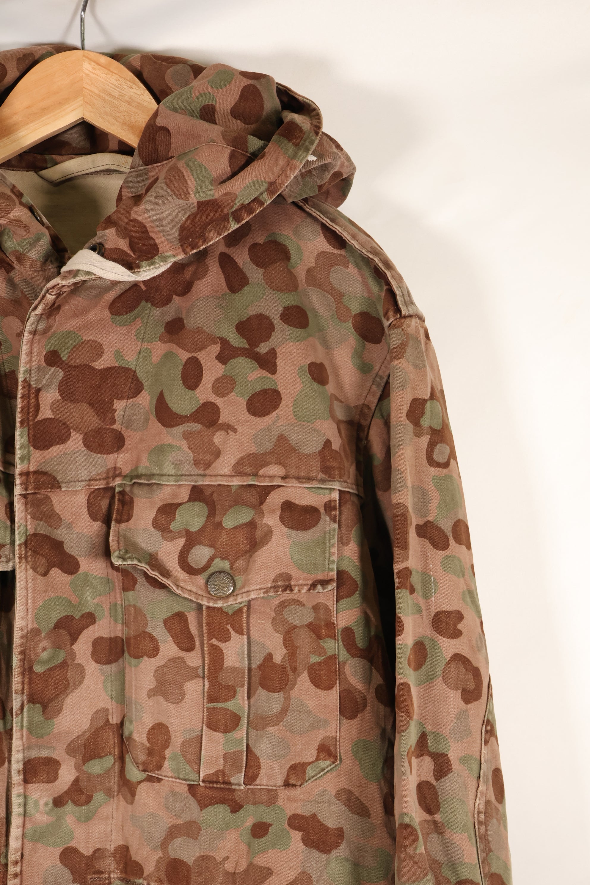1960s–70s M57 Austrian Army P-Pattern Camouflage Hoodie, Used, Size C