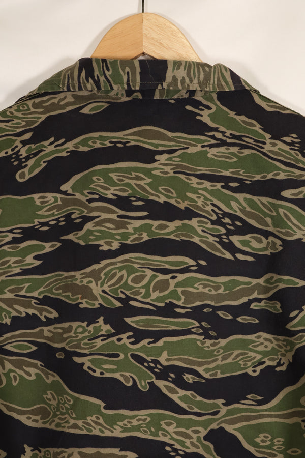 実物　レイトウォーパターン　US-L　タイガーストライプ　シャツ　ほぼ未使用