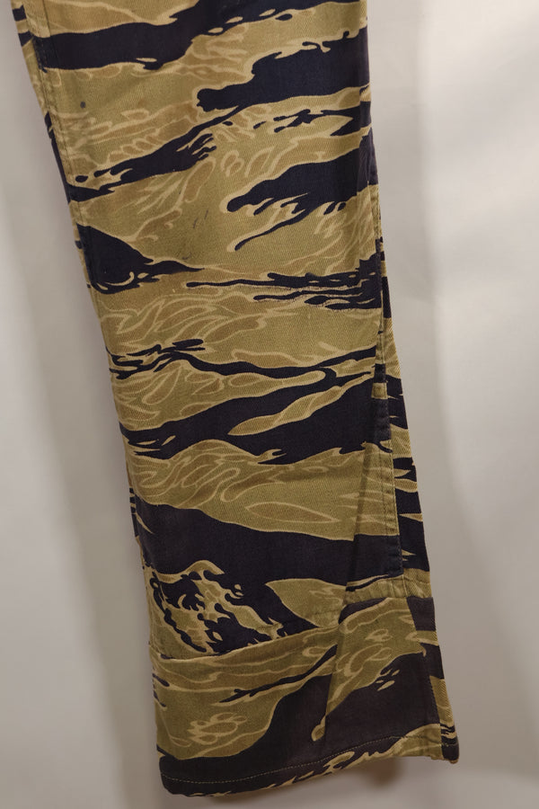 1960年代後半　ゴールドタイガーストライプ　パンツ　USカット　US-M改造　褪色あり　中古品
