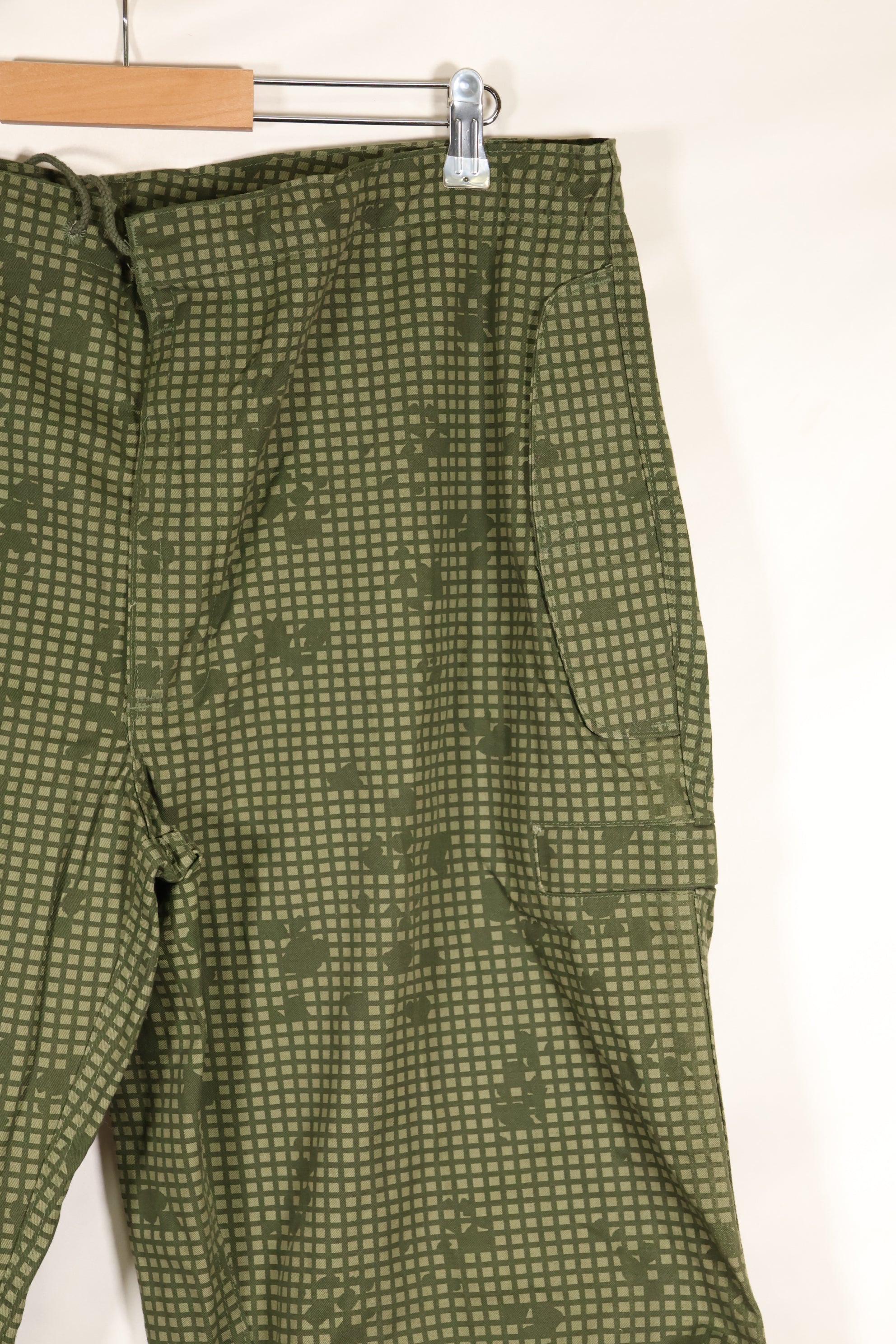 1987 Contract - L-R: U.S. Military, Infrared-Countermeasure, Night Camo, Pants, Overpants, Used (Replica)
