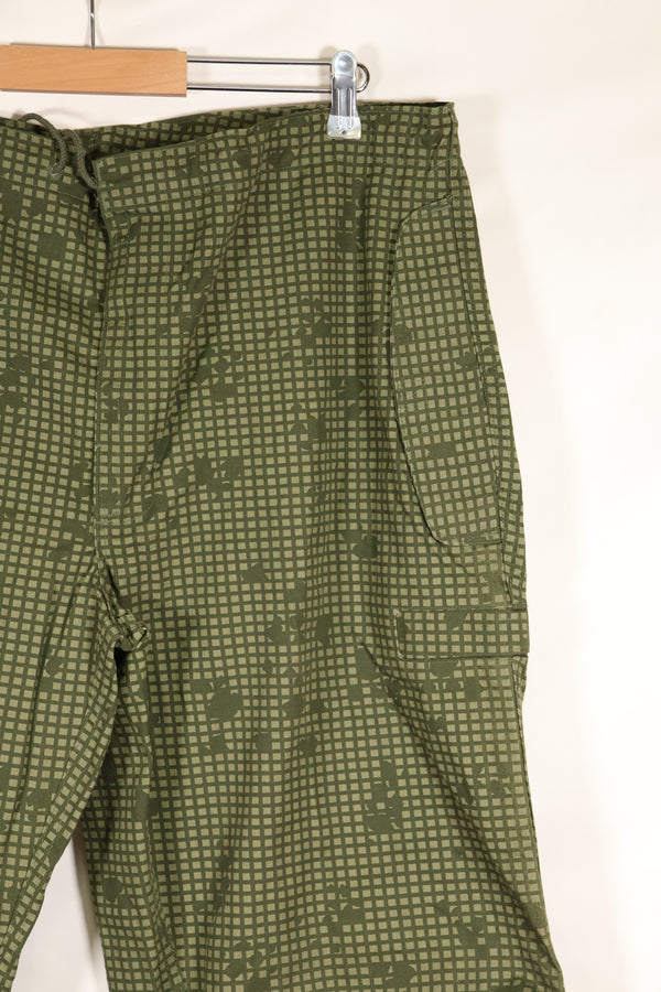 1987 Contract - L-R: U.S. Military, Infrared-Countermeasure, Night Camo, Pants, Overpants, Used (Replica)
