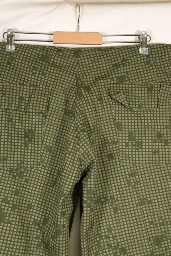 1987 Contract - L-R: U.S. Military, Infrared-Countermeasure, Night Camo, Pants, Overpants, Used (Replica)
