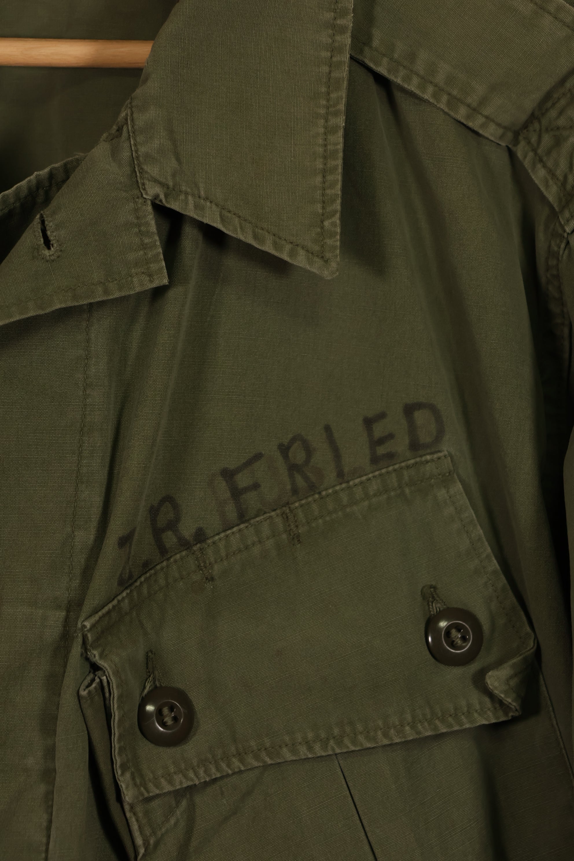 実物　1963-64年製造　1st Model ジャングルファティーグ　ジャケット　USMC サイズタグなし　中古品