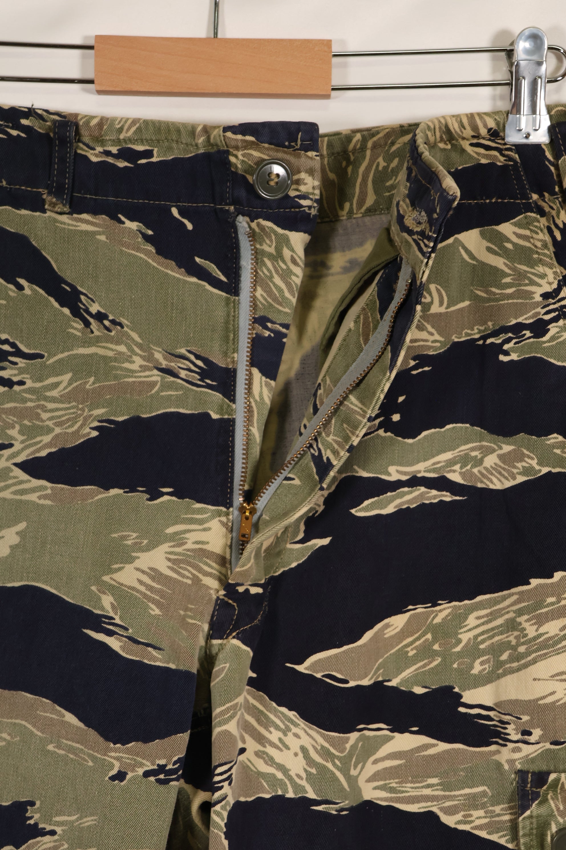 Real Okinawa Tiger Pattern Tiger Stripe Pants with alterations US Cut US-S Used