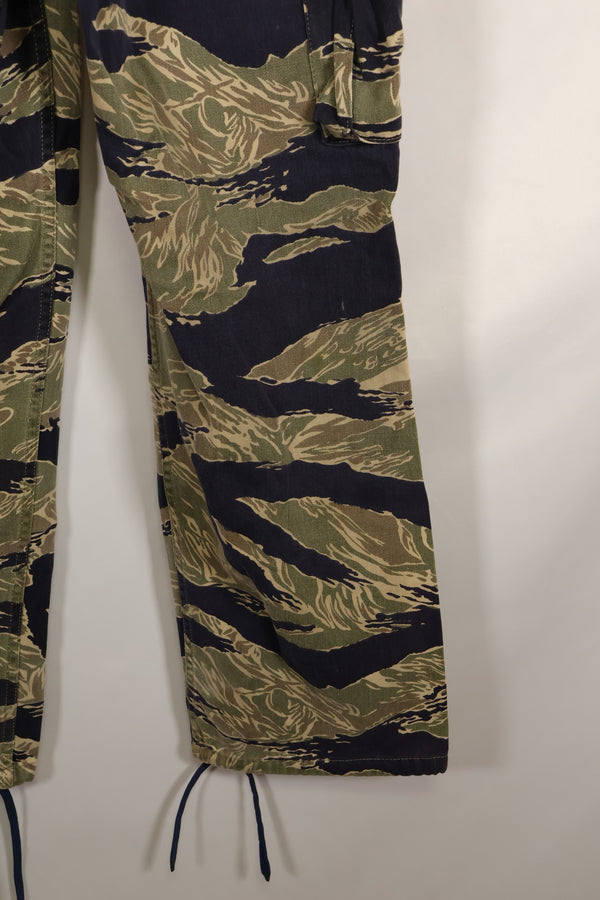 Real Okinawa Tiger Pattern Tiger Stripe Pants with alterations US Cut US-S Used