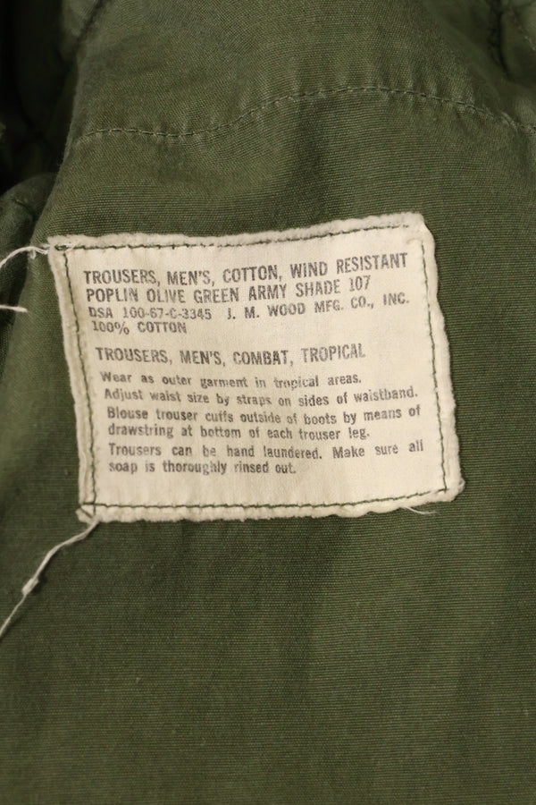 1967年契約　3rd Model ノンリップストップ　ジャングルファティーグ　パンツ　L-S　中古品