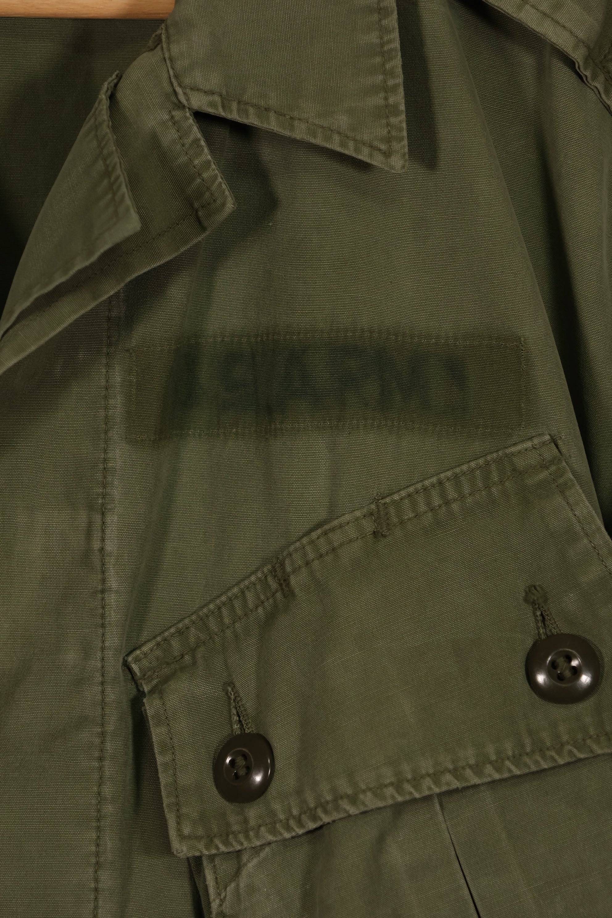 実物　1963-64年製造　1st Model ジャングルファティーグ　ジャケット　パッチ後あり　中古品