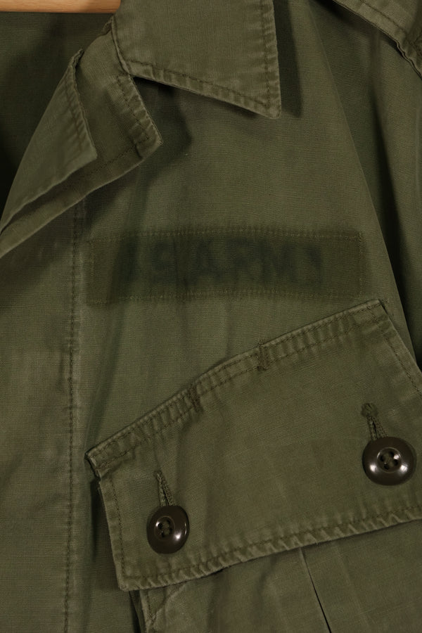 実物　1963-64年製造　1st Model ジャングルファティーグ　ジャケット　パッチ後あり　中古品