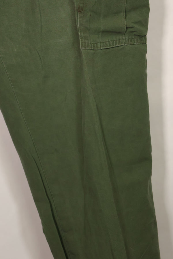 1967年契約　3rd Model ノンリップストップ　ジャングルファティーグ　パンツ　L-S　補修あり　中古品 B