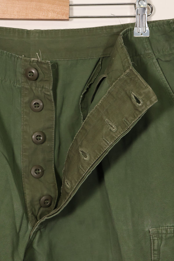 1967年契約　3rd Model ノンリップストップ　ジャングルファティーグ　パンツ　L-S　補修あり　中古品 B