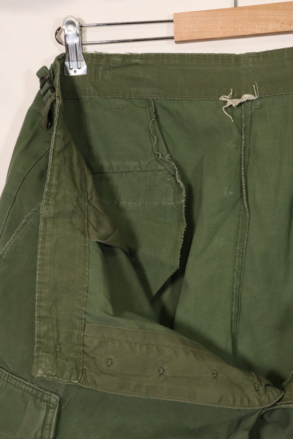 1967年契約　3rd Model ノンリップストップ　ジャングルファティーグ　パンツ　L-S　補修あり　中古品 B