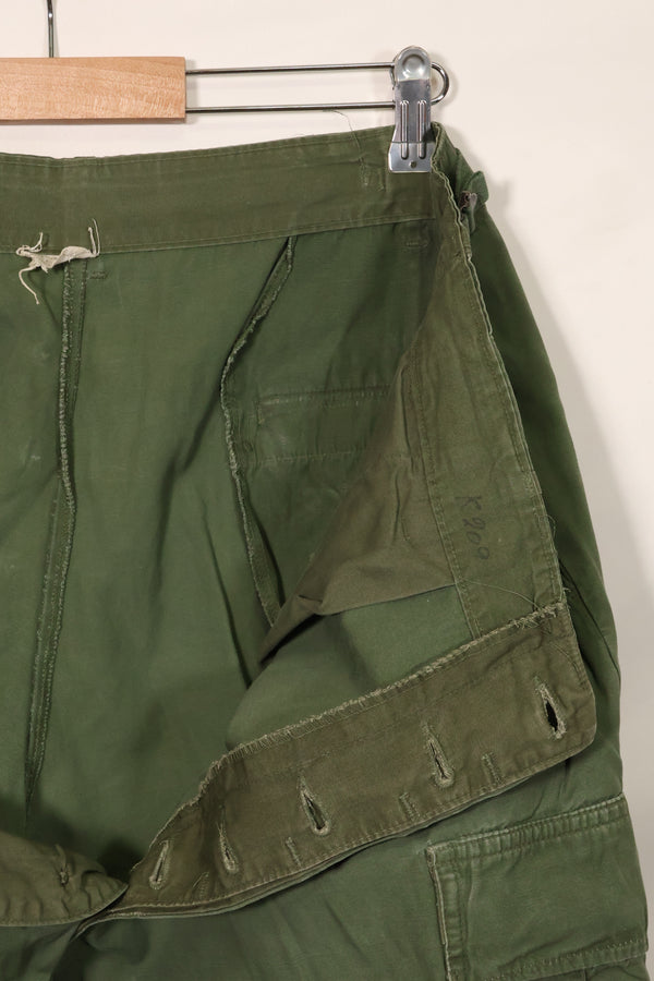 1967年契約　3rd Model ノンリップストップ　ジャングルファティーグ　パンツ　L-S　補修あり　中古品 B
