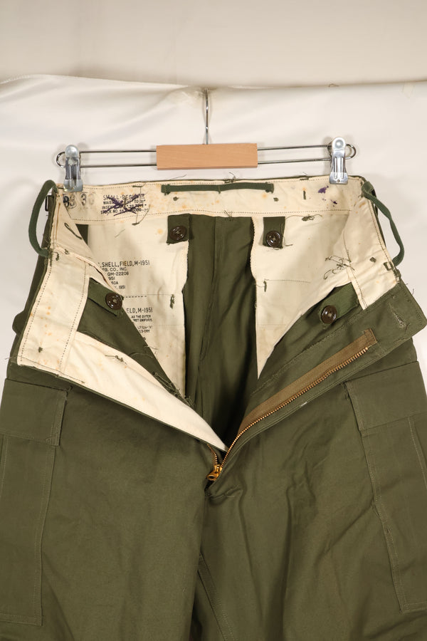 1951 Contract, S-R, U.S. Army, M51 Field Pants, Virtually Unused, Some Stains and Dirt