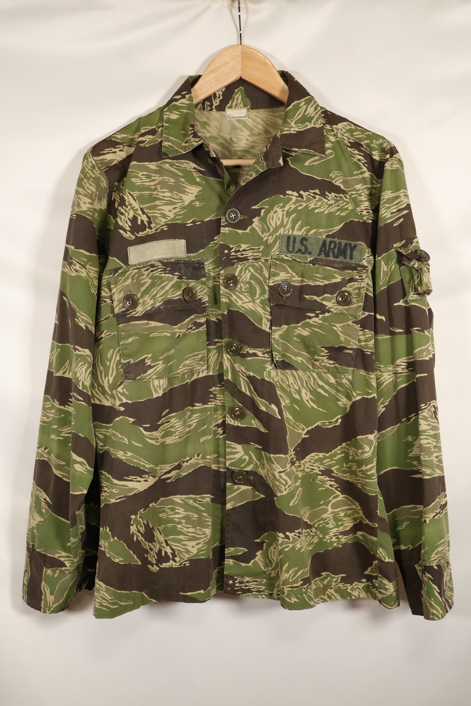 1968年　映画「グリーンベレー」「未知との遭遇」衣装　ジョンウェインパターン　タイガーストライプ　シャツ