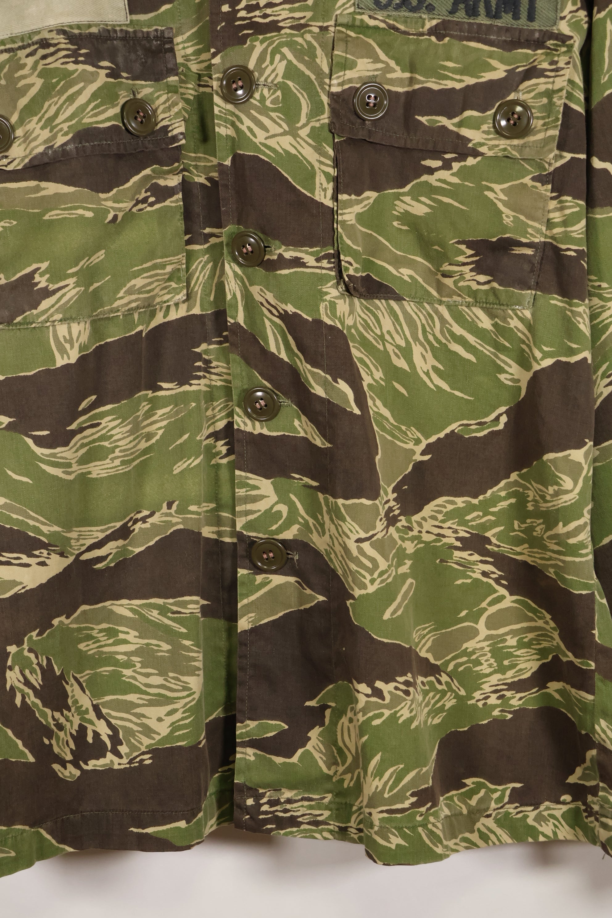 1968年　映画「グリーンベレー」「未知との遭遇」衣装　ジョンウェインパターン　タイガーストライプ　シャツ