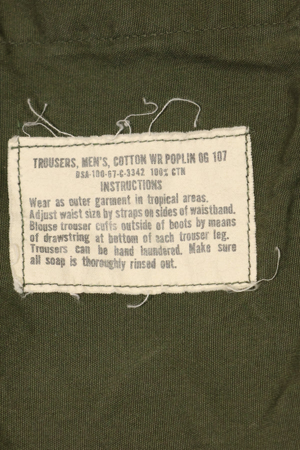 1967年合同第三款非防撕裂丛林作战裤，尺码标签已无法辨认，二手