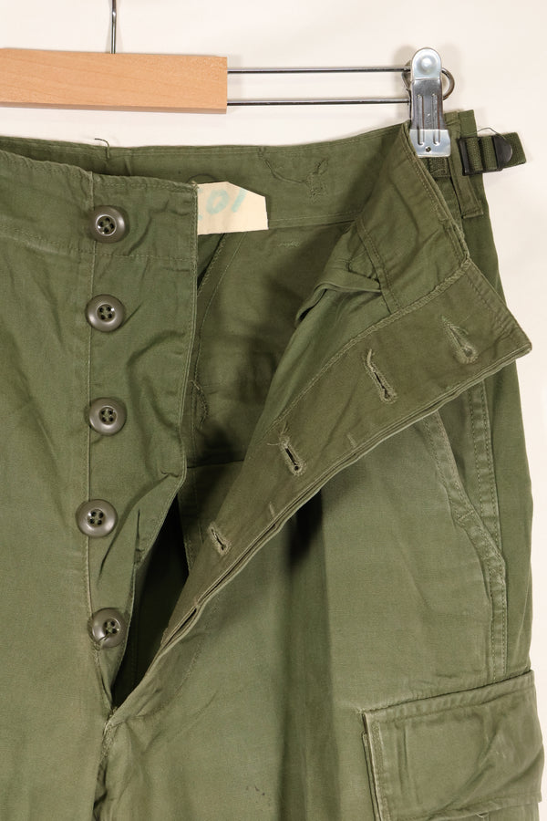 推定 1967年頃　S-L　3rd Model ノンリップストップ ジャングルファティーグ　パンツ　褪色あり　中古品