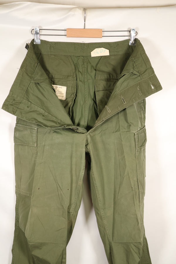 推定 1967年頃　S-L　3rd Model ノンリップストップ ジャングルファティーグ　パンツ　褪色あり　中古品