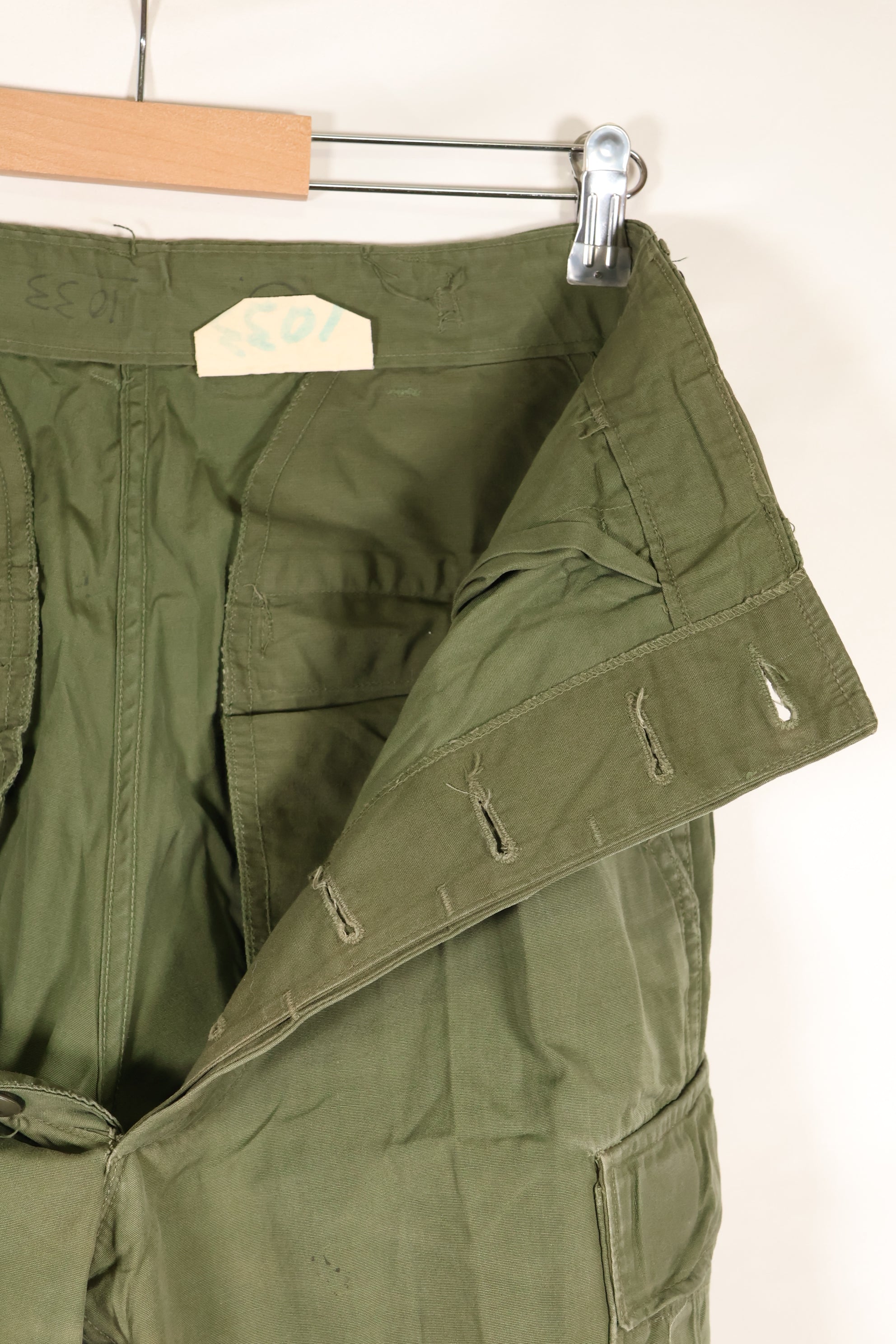 推定 1967年頃　S-L　3rd Model ノンリップストップ ジャングルファティーグ　パンツ　褪色あり　中古品