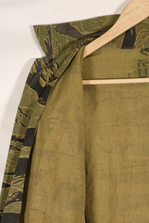 大阪 MASH製　US-M ゴールドタイガーストライプ　USカット　シャツ　中古品　退色あり