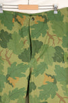Authentic Fabric: Mitchell Pattern Camouflage, 1st Model Jungle Fatigue Pants, Tent Fabric, Used