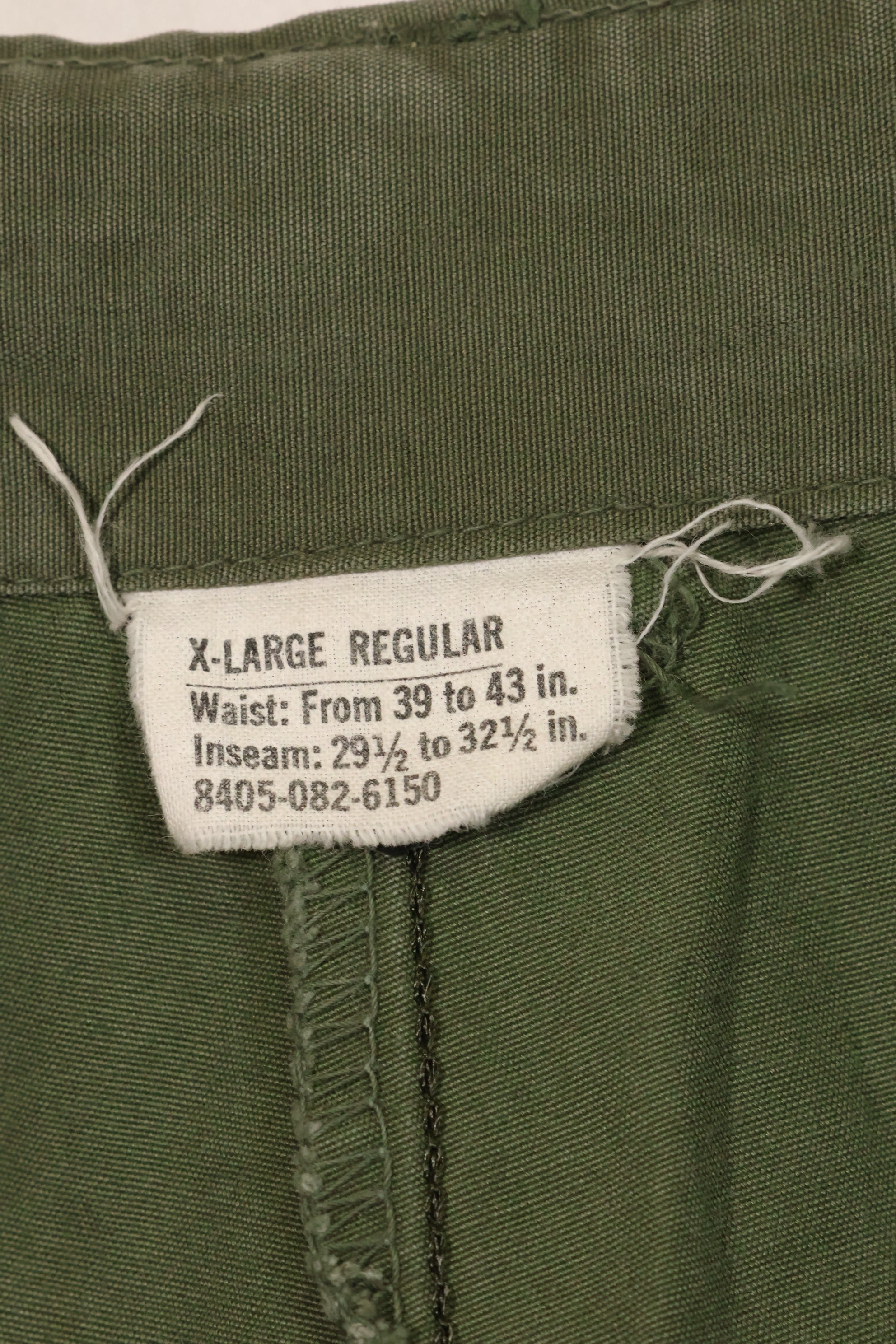 1967年契約　3rd Model ノンリップストップ　ジャングルファティーグ　パンツ　X-L-R　中古品  B