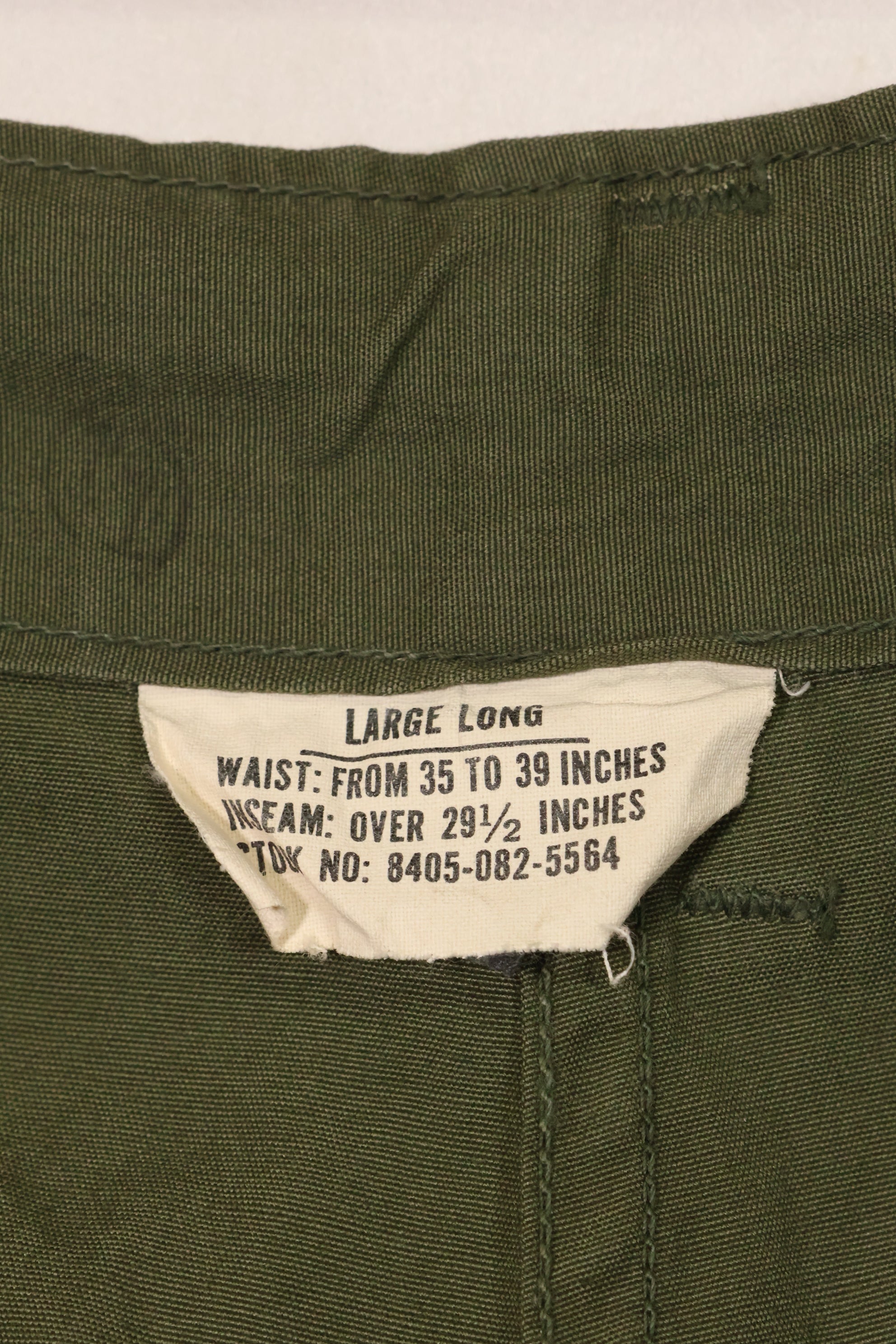 1967年契約　3rd Model ノンリップストップ　ジャングルファティーグ　パンツ　L-L　ほぼ未使用品