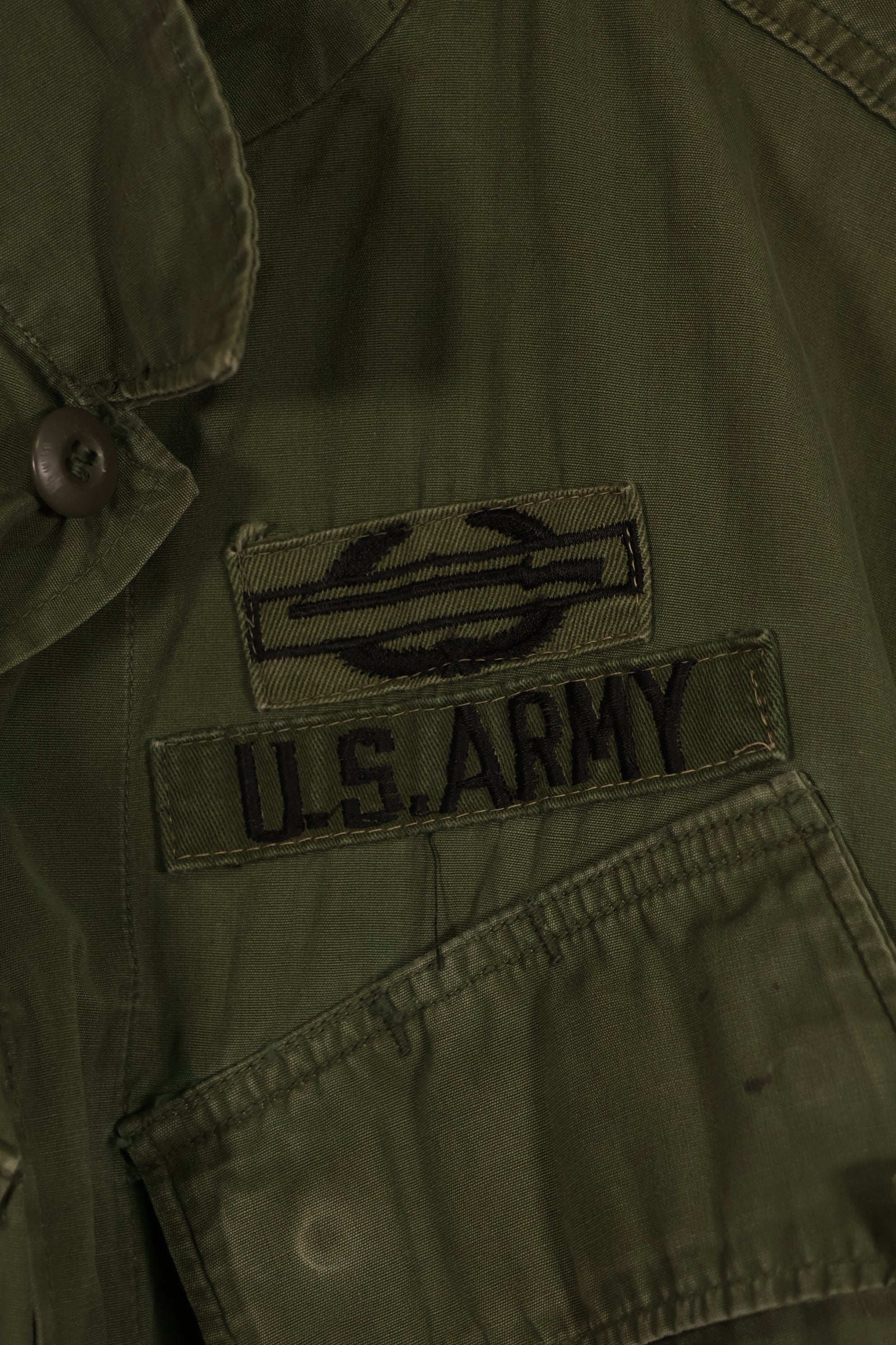 実物　1966年〜1967年製　3rd Model ジャングルファティーグ　M-R　25th Inf パッチ付き　中古品