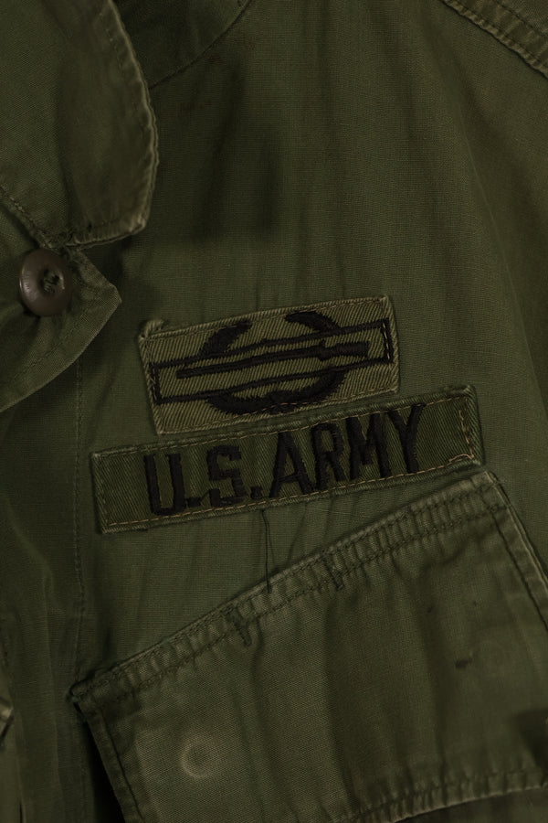 実物　1966年〜1967年製　3rd Model ジャングルファティーグ　M-R　25th Inf パッチ付き　中古品