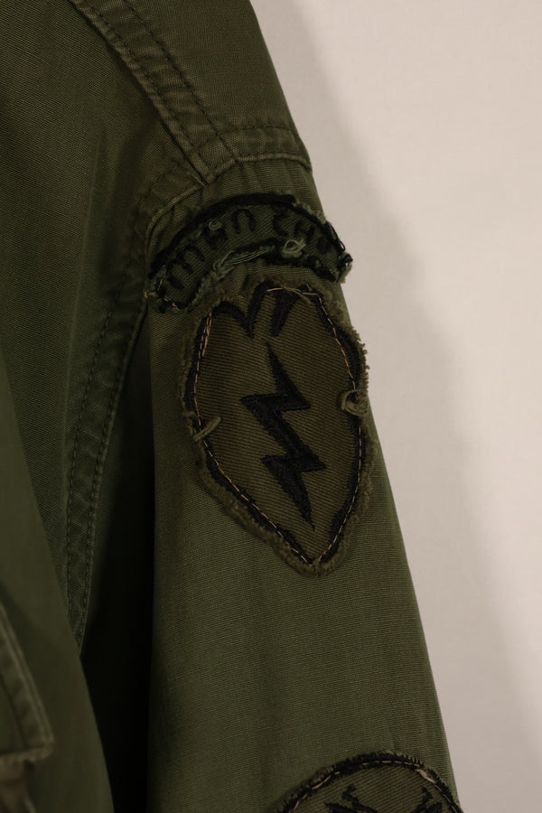 実物　1966年〜1967年製　3rd Model ジャングルファティーグ　M-R　25th Inf パッチ付き　中古品