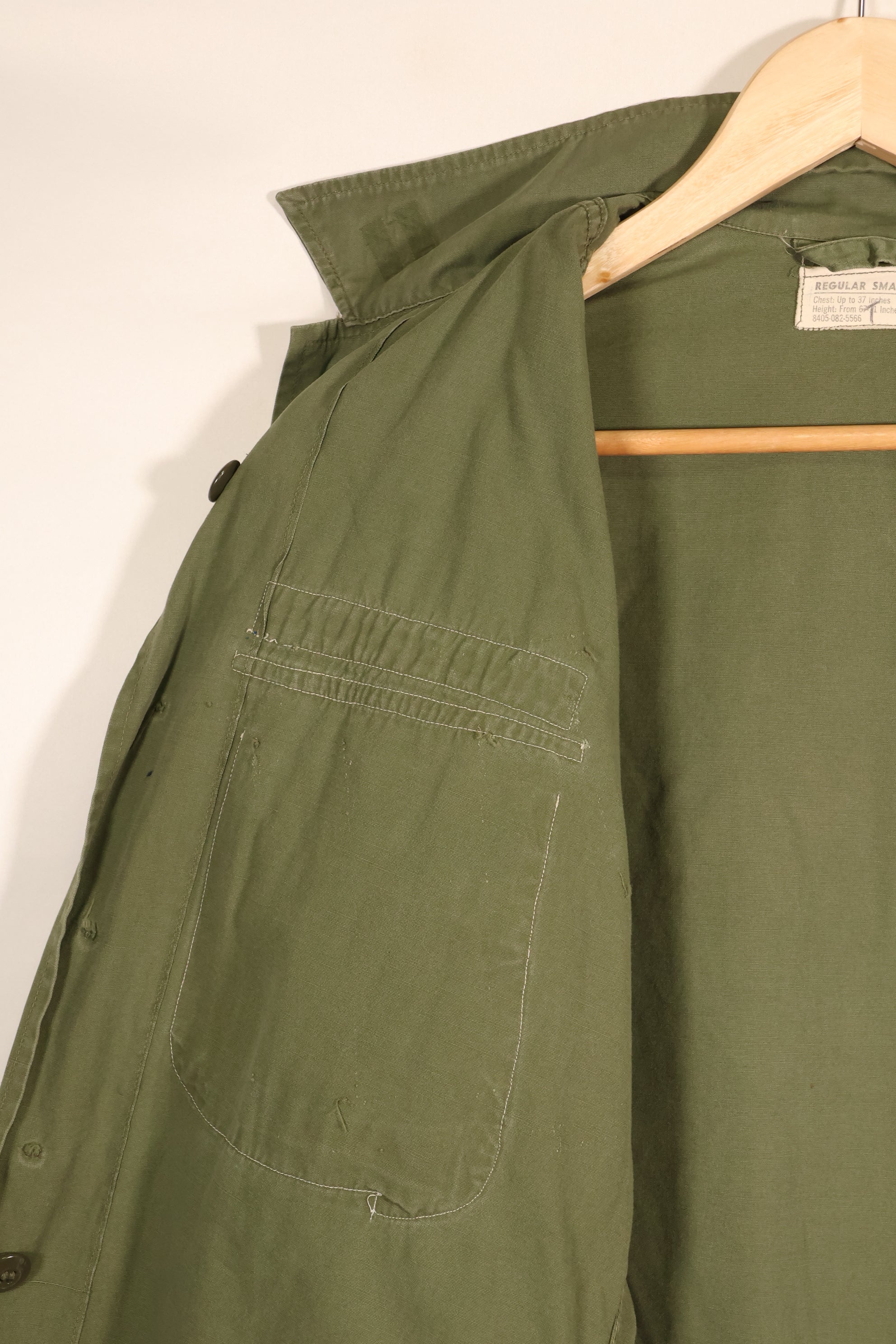 1963 Contract, S-R, U.S. Air Force, Officer, 1st Model Jungle Fatigue Jacket, Modified, Used