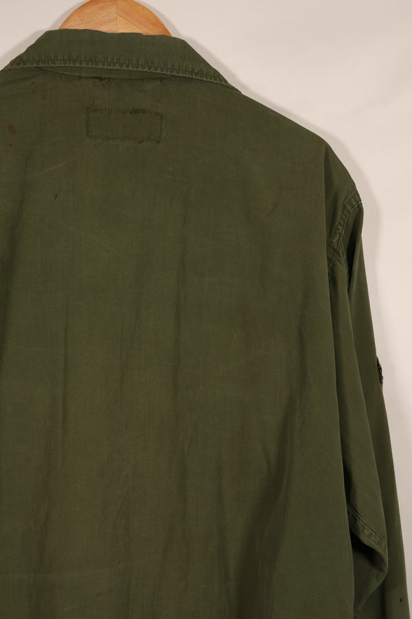 実物　1966年〜1967年製　3rd Model ジャングルファティーグ　M-R　25th Inf パッチ付き　中古品