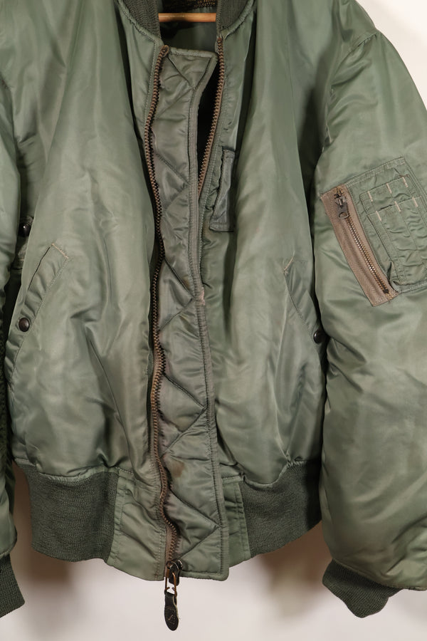 1950s LARGE U.S. Air Force Early Model MA-1 Flight Jacket, Intermediate, Used